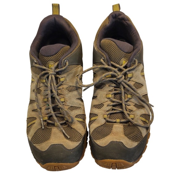 Merrell Alverstone Mens Hiking Shoes Size 15 Brown Suede Mesh Low Top J034697 main image 5